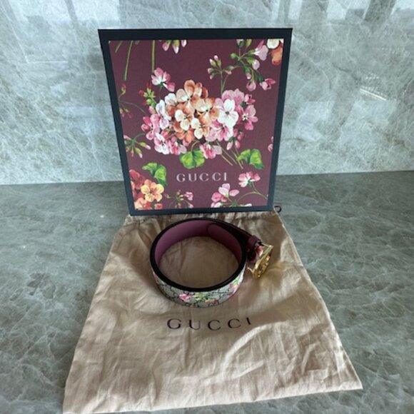 Gucci Pink and Red Belt Chic Accessory